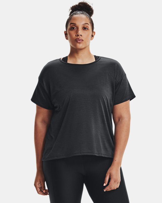 女士UA Tech™ Vent短袖T恤, Black, pdpMainDesktop image number 0